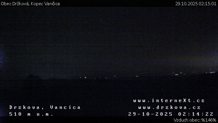 Obec Držková - Kopec Vančica - 29.10.2025 v 02:15 Obec Držková - Kopec Vančica - 29.10.2025 v 02:15