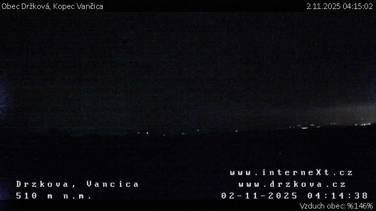 Obec Držková - Kopec Vančica - 2.11.2025 v 04:15 Obec Držková - Kopec Vančica - 2.11.2025 v 04:15