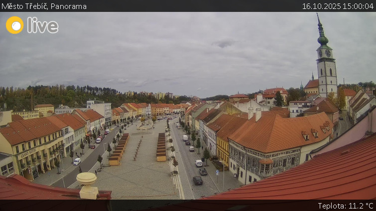 Město Třebíč - Panorama - 16.10.2025 v 15:00 Město Třebíč - Panorama - 16.10.2025 v 15:00