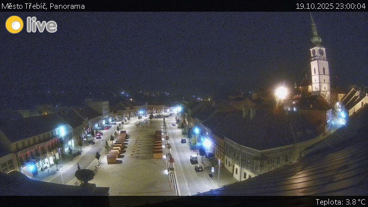 Město Třebíč - Panorama - 19.10.2025 v 23:00 Město Třebíč - Panorama - 19.10.2025 v 23:00