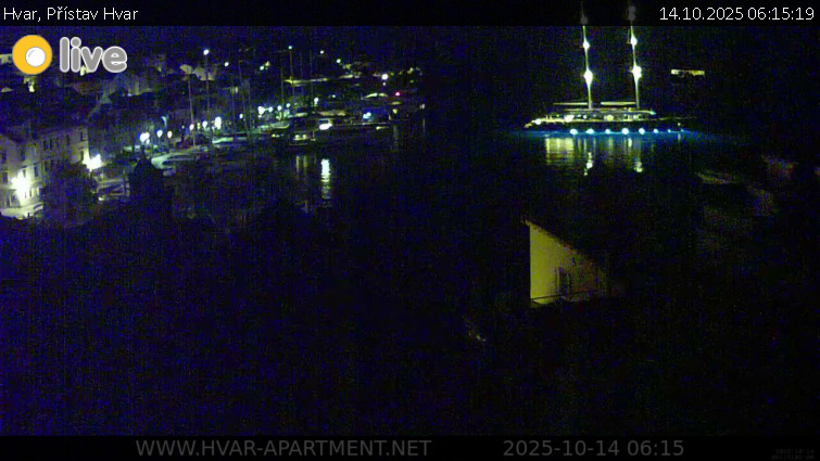 Hvar - Přístav Hvar - 14.10.2025 v 06:15 Hvar - Přístav Hvar - 14.10.2025 v 06:15