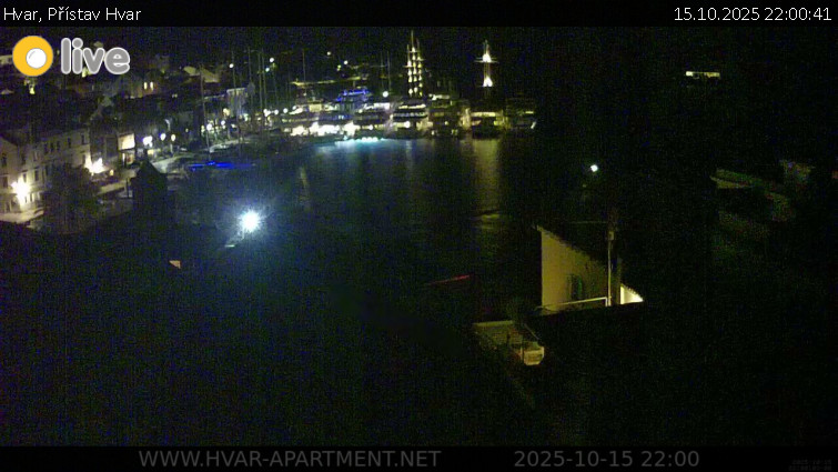 Hvar - Přístav Hvar - 15.10.2025 v 22:00 Hvar - Přístav Hvar - 15.10.2025 v 22:00