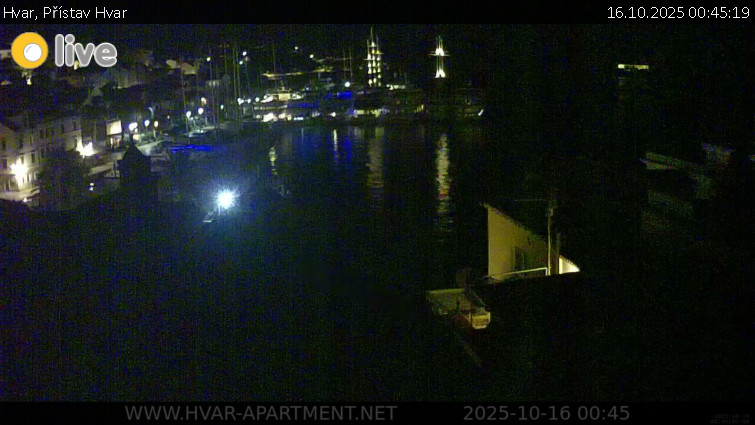 Hvar - Přístav Hvar - 16.10.2025 v 00:45 Hvar - Přístav Hvar - 16.10.2025 v 00:45