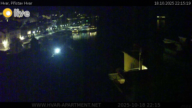 Hvar - Přístav Hvar - 18.10.2025 v 22:15 Hvar - Přístav Hvar - 18.10.2025 v 22:15
