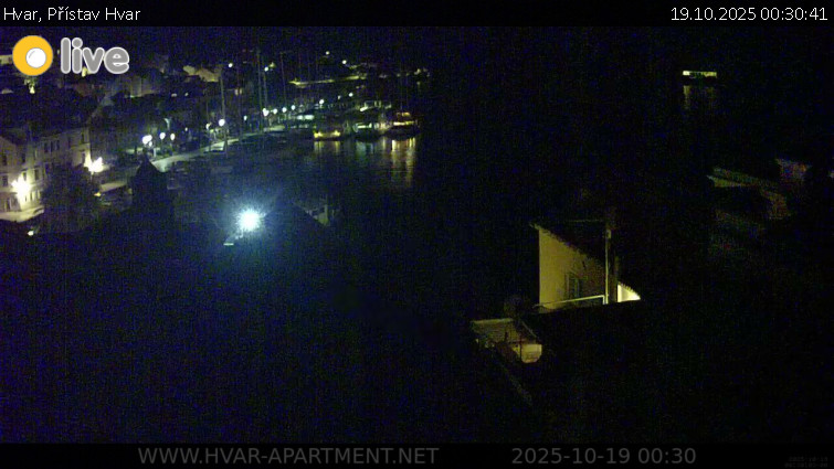 Hvar - Přístav Hvar - 19.10.2025 v 00:30 Hvar - Přístav Hvar - 19.10.2025 v 00:30