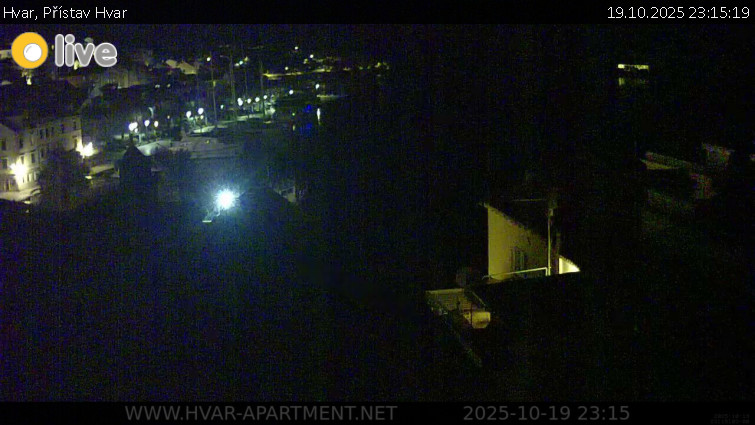 Hvar - Přístav Hvar - 19.10.2025 v 23:15 Hvar - Přístav Hvar - 19.10.2025 v 23:15