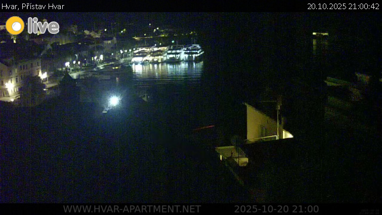 Hvar - Přístav Hvar - 20.10.2025 v 21:00 Hvar - Přístav Hvar - 20.10.2025 v 21:00