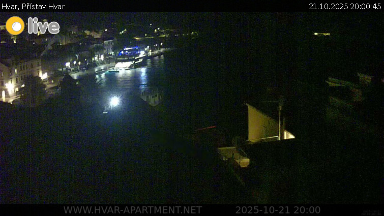Hvar - Přístav Hvar - 21.10.2025 v 20:00 Hvar - Přístav Hvar - 21.10.2025 v 20:00