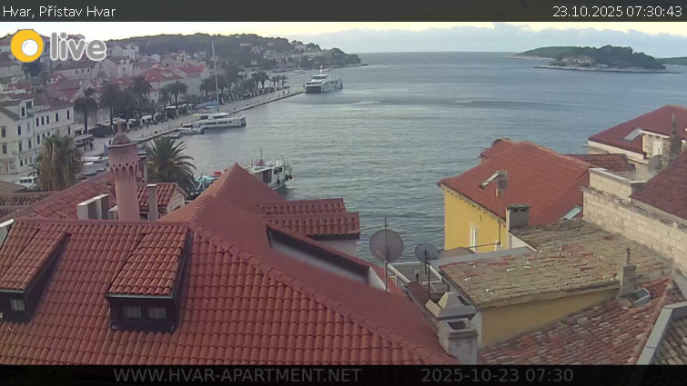 Hvar - Přístav Hvar - 23.10.2025 v 07:30 Hvar - Přístav Hvar - 23.10.2025 v 07:30