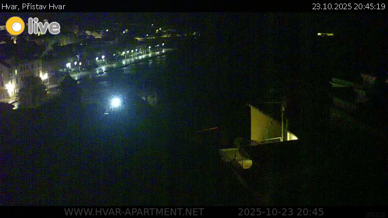 Hvar - Přístav Hvar - 23.10.2025 v 20:45 Hvar - Přístav Hvar - 23.10.2025 v 20:45