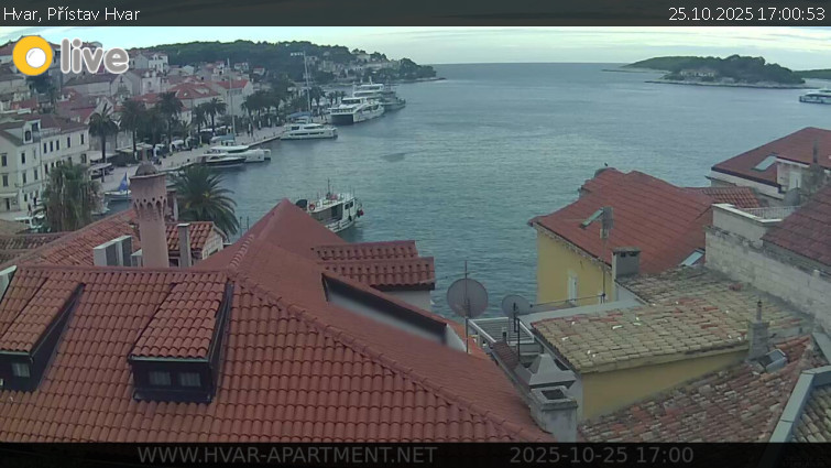 Hvar - Přístav Hvar - 25.10.2025 v 17:00 Hvar - Přístav Hvar - 25.10.2025 v 17:00