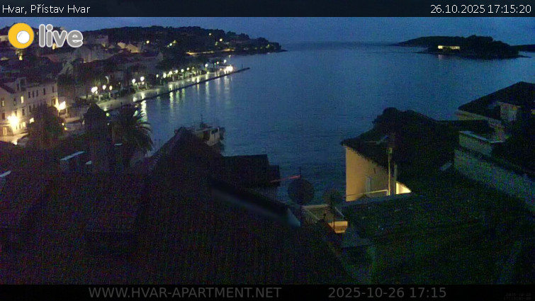 Hvar - Přístav Hvar - 26.10.2025 v 17:15 Hvar - Přístav Hvar - 26.10.2025 v 17:15