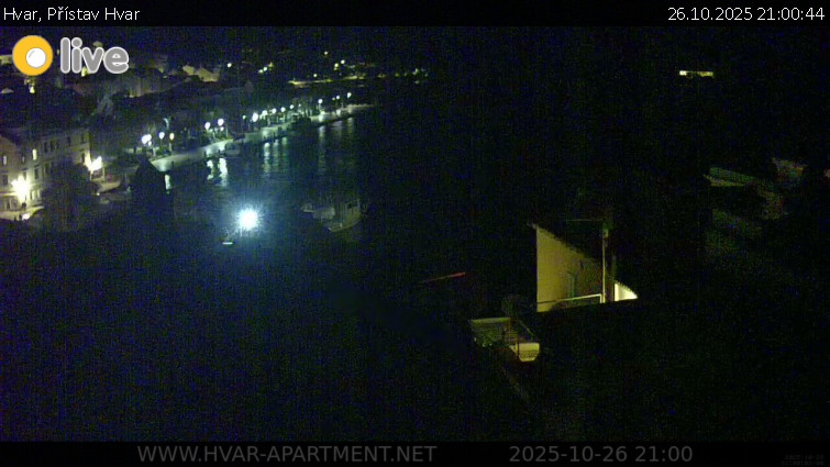 Hvar - Přístav Hvar - 26.10.2025 v 21:00 Hvar - Přístav Hvar - 26.10.2025 v 21:00