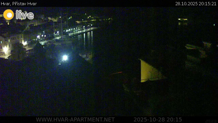 Hvar - Přístav Hvar - 28.10.2025 v 20:15 Hvar - Přístav Hvar - 28.10.2025 v 20:15