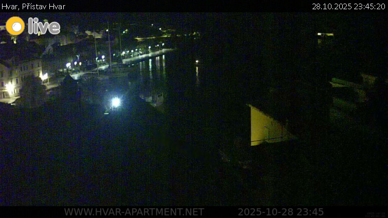 Hvar - Přístav Hvar - 28.10.2025 v 23:45 Hvar - Přístav Hvar - 28.10.2025 v 23:45