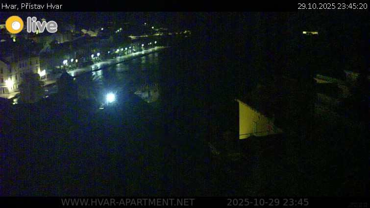 Hvar - Přístav Hvar - 29.10.2025 v 23:45 Hvar - Přístav Hvar - 29.10.2025 v 23:45