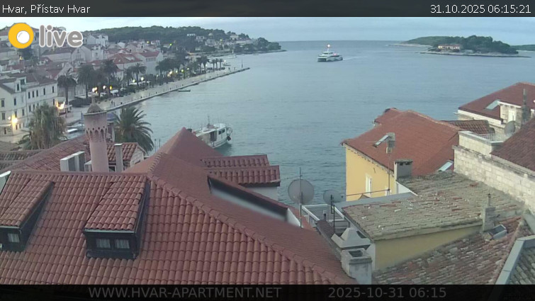 Hvar - Přístav Hvar - 31.10.2025 v 06:15 Hvar - Přístav Hvar - 31.10.2025 v 06:15