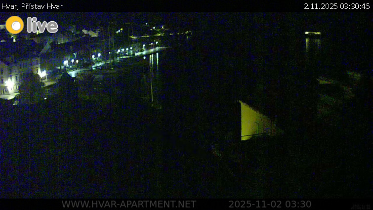 Hvar - Přístav Hvar - 2.11.2025 v 03:30 Hvar - Přístav Hvar - 2.11.2025 v 03:30