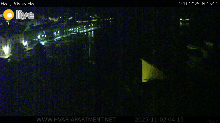 Hvar - Přístav Hvar - 2.11.2025 v 04:15 Hvar - Přístav Hvar - 2.11.2025 v 04:15