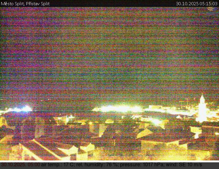 Město Split - Přístav Split - 30.10.2025 v 05:15 Město Split - Přístav Split - 30.10.2025 v 05:15