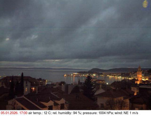 Město Split - Přístav Split - 5.1.2026 v 17:15 Město Split - Přístav Split - 5.1.2026 v 17:15