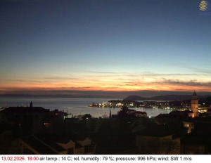 Město Split - Přístav Split - 13.2.2026 v 18:15 Město Split - Přístav Split - 13.2.2026 v 18:15