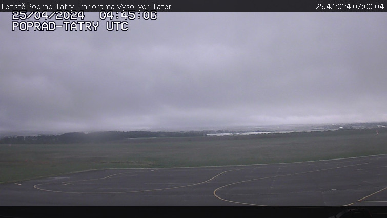 Letiště Poprad-Tatry - Panorama Výsokých Tater - 25.4.2024 v 07:00