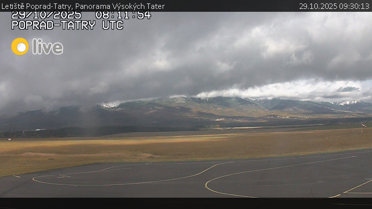 Letiště Poprad-Tatry - Panorama Výsokých Tater - 29.10.2025 v 09:30 Letiště Poprad-Tatry - Panorama Výsokých Tater - 29.10.2025 v 09:30