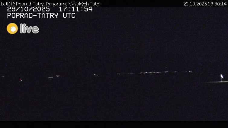 Letiště Poprad-Tatry - Panorama Výsokých Tater - 29.10.2025 v 18:30 Letiště Poprad-Tatry - Panorama Výsokých Tater - 29.10.2025 v 18:30
