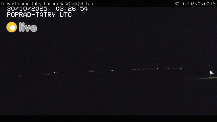 Letiště Poprad-Tatry - Panorama Výsokých Tater - 30.10.2025 v 05:00 Letiště Poprad-Tatry - Panorama Výsokých Tater - 30.10.2025 v 05:00