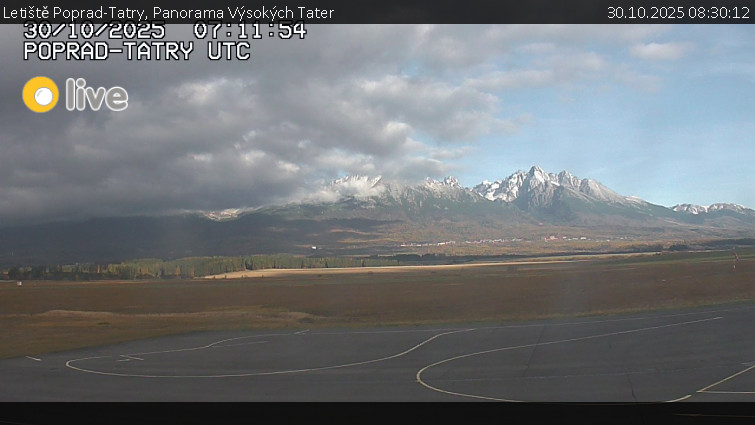 Letiště Poprad-Tatry - Panorama Výsokých Tater - 30.10.2025 v 08:30 Letiště Poprad-Tatry - Panorama Výsokých Tater - 30.10.2025 v 08:30