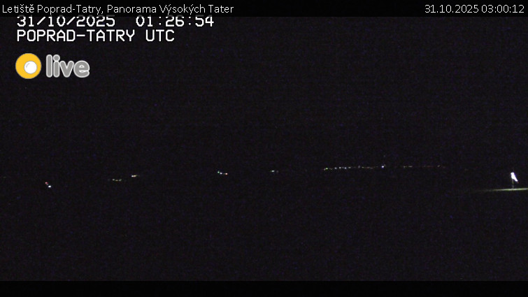 Letiště Poprad-Tatry - Panorama Výsokých Tater - 31.10.2025 v 03:00 Letiště Poprad-Tatry - Panorama Výsokých Tater - 31.10.2025 v 03:00