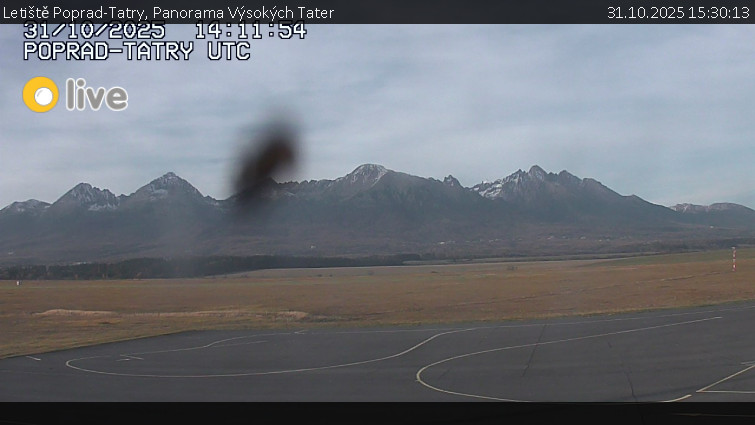 Letiště Poprad-Tatry - Panorama Výsokých Tater - 31.10.2025 v 15:30 Letiště Poprad-Tatry - Panorama Výsokých Tater - 31.10.2025 v 15:30