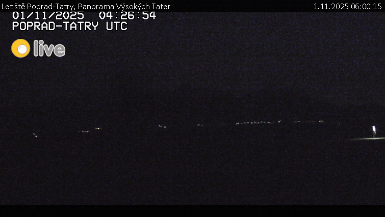 Letiště Poprad-Tatry - Panorama Výsokých Tater - 1.11.2025 v 06:00 Letiště Poprad-Tatry - Panorama Výsokých Tater - 1.11.2025 v 06:00