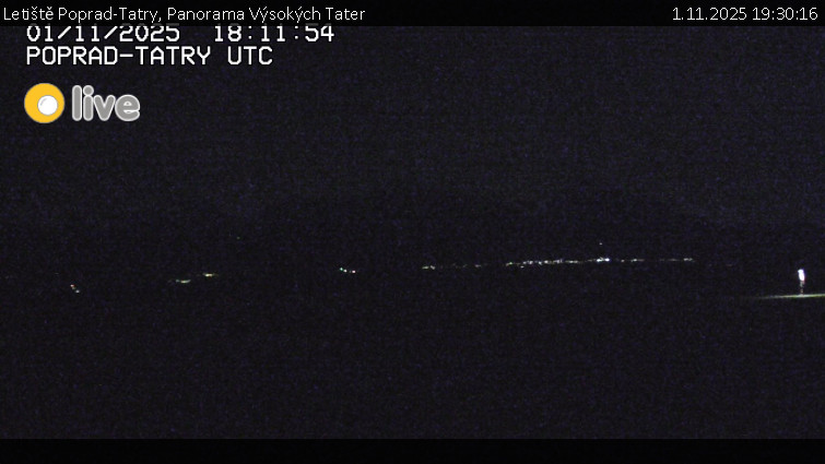 Letiště Poprad-Tatry - Panorama Výsokých Tater - 1.11.2025 v 19:30 Letiště Poprad-Tatry - Panorama Výsokých Tater - 1.11.2025 v 19:30