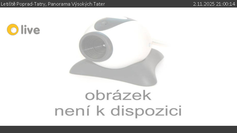 Letiště Poprad-Tatry - Panorama Výsokých Tater - 2.11.2025 v 21:00 Letiště Poprad-Tatry - Panorama Výsokých Tater - 2.11.2025 v 21:00