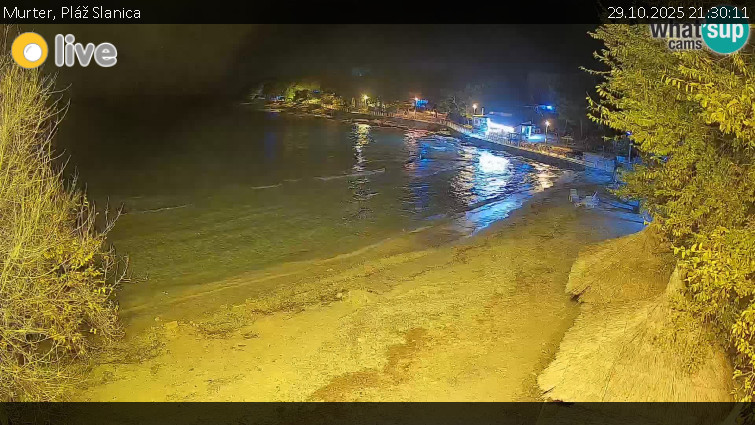Murter - Pláž Slanica - 29.10.2025 v 21:30 Murter - Pláž Slanica - 29.10.2025 v 21:30