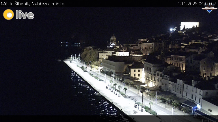 Město Šibenik - Nábřeží a město - 1.11.2025 v 04:00 Město Šibenik - Nábřeží a město - 1.11.2025 v 04:00