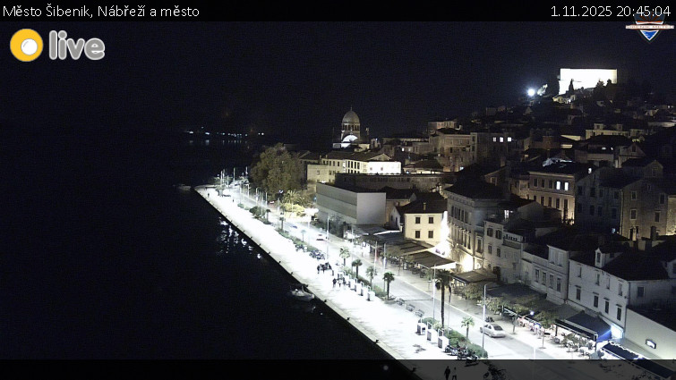 Město Šibenik - Nábřeží a město - 1.11.2025 v 20:45 Město Šibenik - Nábřeží a město - 1.11.2025 v 20:45