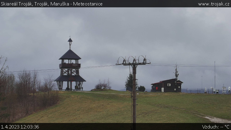 Skiareál Troják - Troják, Maruška - Meteostanice - 1.4.2023 v 12:03