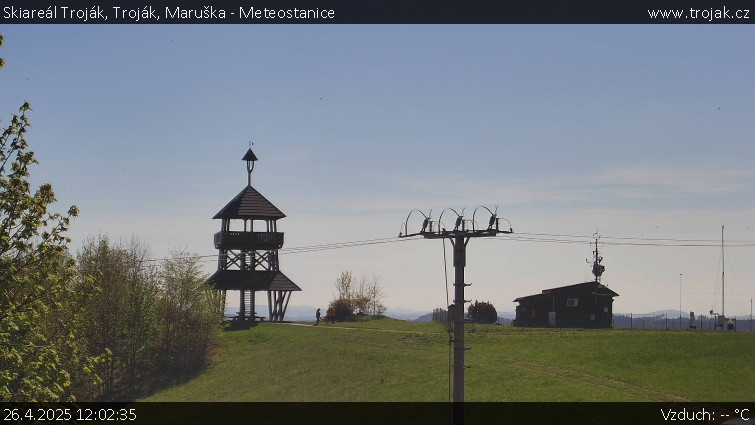 Skiareál Troják - Troják, Maruška - Meteostanice - 26.4.2025 v 12:02 Skiareál Troják - Troják, Maruška - Meteostanice - 26.4.2025 v 12:02