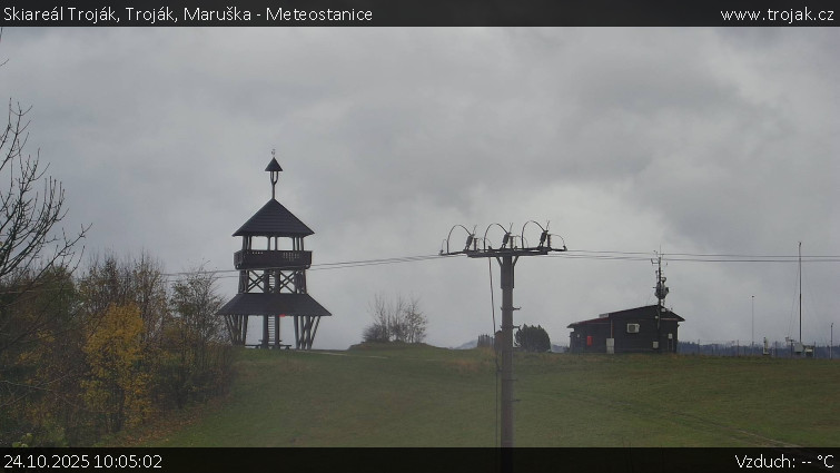 Skiareál Troják - Troják, Maruška - Meteostanice - 24.10.2025 v 10:05 Skiareál Troják - Troják, Maruška - Meteostanice - 24.10.2025 v 10:05