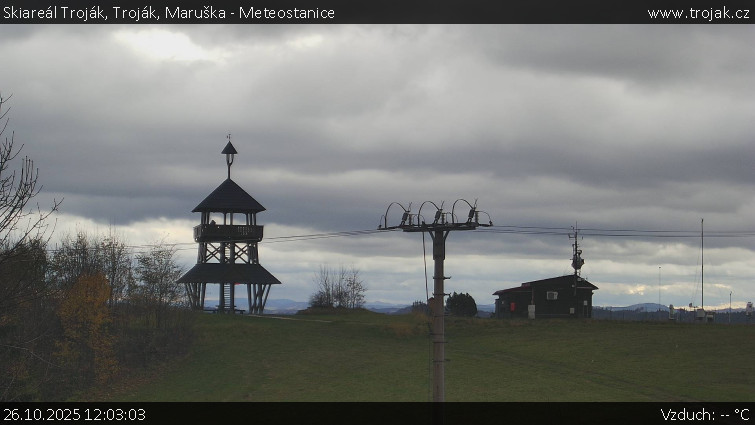 Skiareál Troják - Troják, Maruška - Meteostanice - 26.10.2025 v 12:03 Skiareál Troják - Troják, Maruška - Meteostanice - 26.10.2025 v 12:03