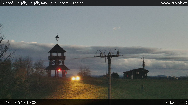Skiareál Troják - Troják, Maruška - Meteostanice - 26.10.2025 v 17:10 Skiareál Troják - Troják, Maruška - Meteostanice - 26.10.2025 v 17:10
