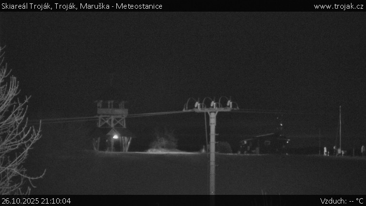 Skiareál Troják - Troják, Maruška - Meteostanice - 26.10.2025 v 21:10 Skiareál Troják - Troják, Maruška - Meteostanice - 26.10.2025 v 21:10
