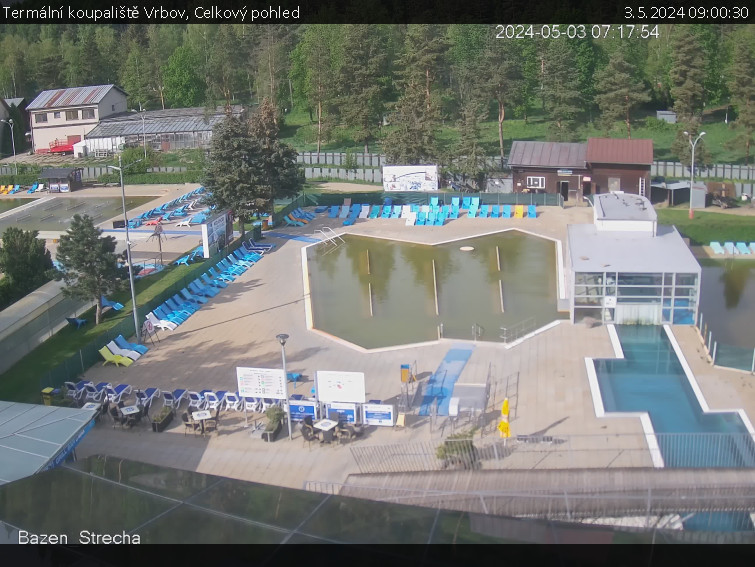 Termální koupaliště Vrbov - Celkový pohled - 3.5.2024 v 09:00