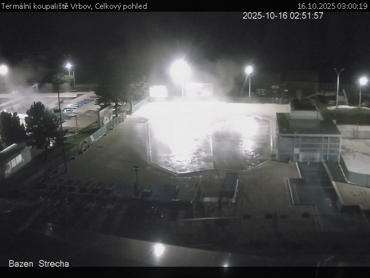 Termální koupaliště Vrbov - Celkový pohled - 16.10.2025 v 03:00 Termální koupaliště Vrbov - Celkový pohled - 16.10.2025 v 03:00