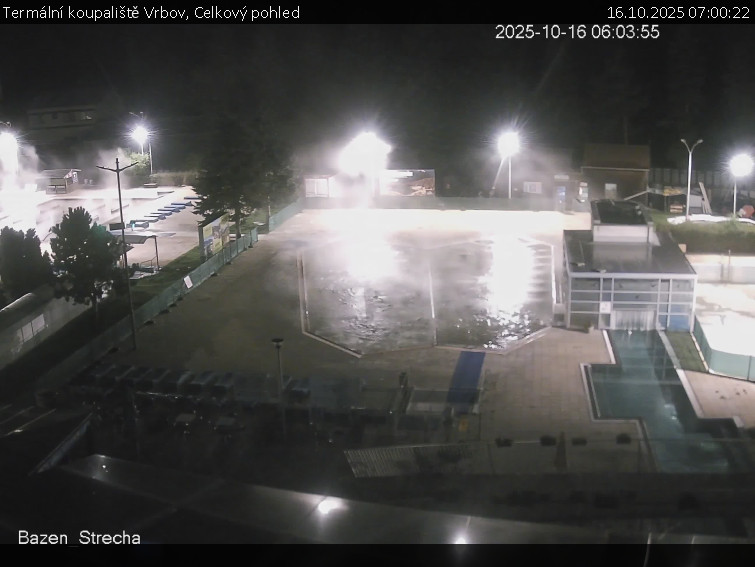 Termální koupaliště Vrbov - Celkový pohled - 16.10.2025 v 07:00 Termální koupaliště Vrbov - Celkový pohled - 16.10.2025 v 07:00