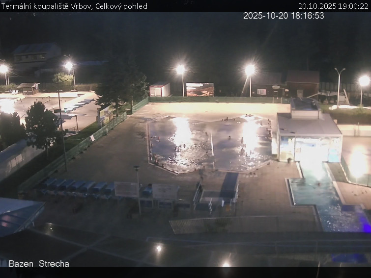 Termální koupaliště Vrbov - Celkový pohled - 20.10.2025 v 19:00 Termální koupaliště Vrbov - Celkový pohled - 20.10.2025 v 19:00