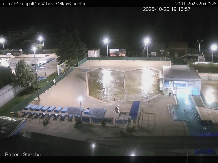 Termální koupaliště Vrbov - Celkový pohled - 20.10.2025 v 20:00 Termální koupaliště Vrbov - Celkový pohled - 20.10.2025 v 20:00